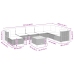 Set de muebles de jardín 9 pzas y cojines ratán sintético gris