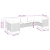 Set sofás de jardín 7 piezas y cojines ratán sintético beige