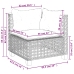 Set sofás de jardín 7 piezas y cojines ratán sintético beige