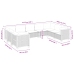 Set de muebles de jardín 9 pzas y cojines ratán sintético gris