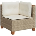 Set de sofás de jardín con cojines 9 pzas ratán sintético beige