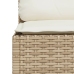 Set de sofás de jardín con cojines 9 pzas ratán sintético beige