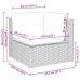 Set de sofás de jardín con cojines 9 pzas ratán sintético beige