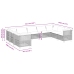 Set de muebles de jardín 9 pzas y cojines ratán sintético gris