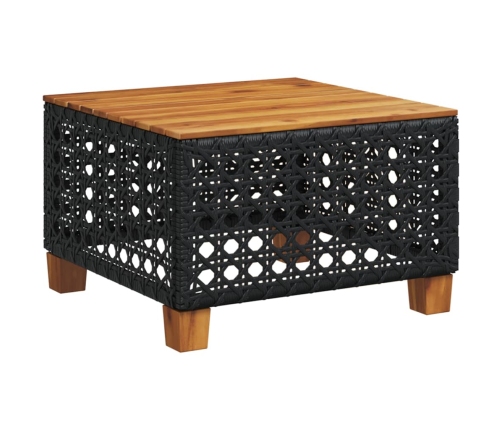 Set de sofás de jardín 10 pzas cojines ratán sintético negro