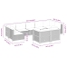 Set de muebles de jardín 9 pzas y cojines ratán sintético gris