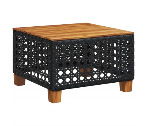 Set de sofás de jardín 10 pzas cojines ratán sintético negro