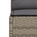 Set de sofás de jardín 10 pzas con cojines ratán sintético gris