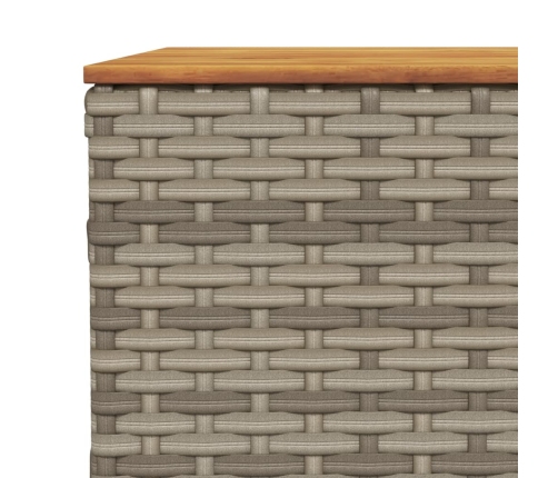 Set de sofás de jardín 10 pzas con cojines ratán sintético gris