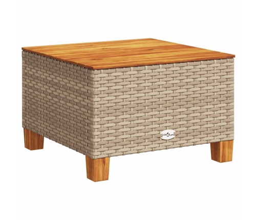 Set de sofás de jardín 11pzas con cojines ratán sintético beige