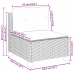Set de sofás de jardín 11pzas con cojines ratán sintético beige