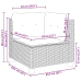 Set de sofás de jardín 11pzas con cojines ratán sintético beige