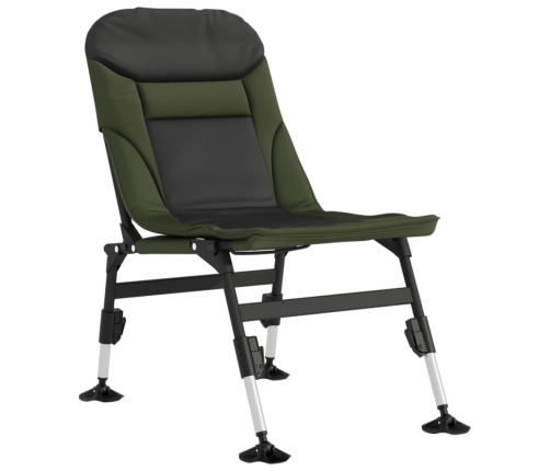 Silla de pesca con patas para barro ajustables plegable verde