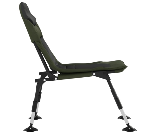 Silla de pesca con patas para barro ajustables plegable verde