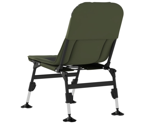 Silla de pesca con patas para barro ajustables plegable verde