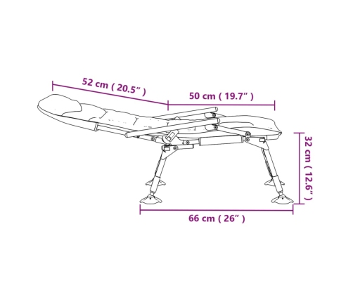 Silla de pesca con reposabrazos plegable camuflaje