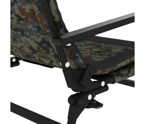 Silla de pesca con reposabrazos plegable camuflaje