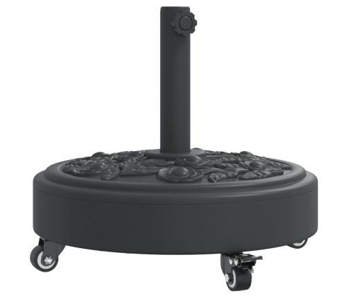 Base sombrilla redonda ruedas para mástiles Ø38 / 48 mm 27 kg