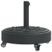 Base sombrilla redonda ruedas para mástiles Ø38 / 48 mm 27 kg