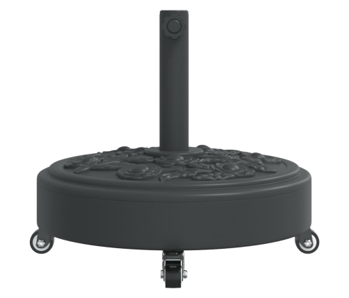 Base sombrilla redonda ruedas para mástiles Ø38 / 48 mm 27 kg