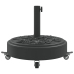 Base sombrilla redonda ruedas para mástiles Ø38 / 48 mm 27 kg