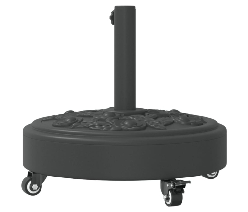 Base sombrilla redonda ruedas para mástiles Ø38 / 48 mm 27 kg