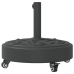 Base sombrilla redonda ruedas para mástiles Ø38 / 48 mm 27 kg