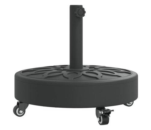 Base sombrilla redonda ruedas para mástiles Ø38 / 48 mm 27 kg