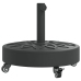 Base sombrilla redonda ruedas para mástiles Ø38 / 48 mm 27 kg