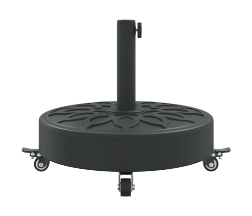 Base sombrilla redonda ruedas para mástiles Ø38 / 48 mm 27 kg