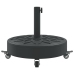 Base sombrilla redonda ruedas para mástiles Ø38 / 48 mm 27 kg