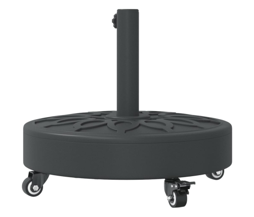 Base sombrilla redonda ruedas para mástiles Ø38 / 48 mm 27 kg