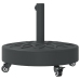 Base sombrilla redonda ruedas para mástiles Ø38 / 48 mm 27 kg