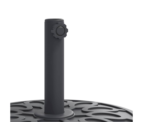 Base sombrilla redonda ruedas para mástiles Ø38 / 48 mm 27 kg