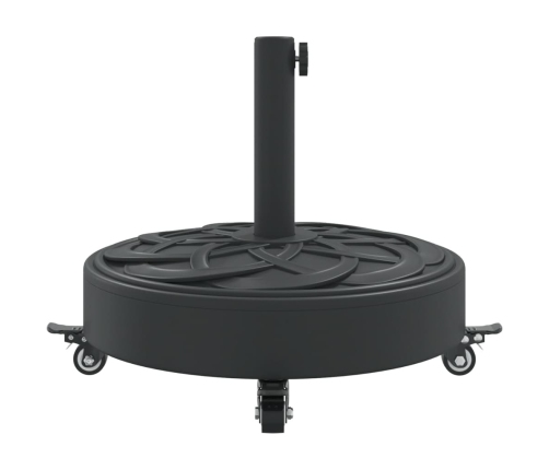 Base sombrilla redonda ruedas para mástiles Ø38 / 48 mm 27 kg