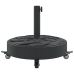 Base sombrilla redonda ruedas para mástiles Ø38 / 48 mm 27 kg
