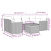 Set sofás de jardín 7 piezas y cojines ratán sintético beige