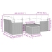 Set sofás de jardín 7 piezas y cojines ratán sintético beige