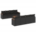 Set de sofás de jardín 8 piezas y cojines ratán sintético negro