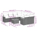 Set de muebles de jardín 9 pzas y cojines ratán sintético gris