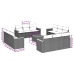 Set sofás de jardín con cojines 13 pzas ratán sintético beige