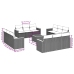 Set sofás de jardín con cojines 13 pzas ratán sintético beige