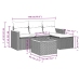 Set de muebles de jardín 5 pzas y cojines ratán sintético negro