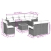 Set de muebles de jardín 9 pzas y cojines ratán sintético gris