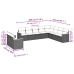 Set de sofás de jardín 10 pzas cojines ratán sintético negro