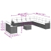 Set de sofás de jardín 12 pzas con cojines ratán sintético gris