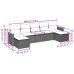 Set sofás de jardín 7 piezas y cojines ratán sintético beige