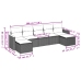 Set sofás de jardín 7 piezas y cojines ratán sintético beige