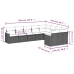 Set de muebles de jardín 9 pzas y cojines ratán sintético gris