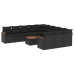 Set de sofás de jardín 12 piezas cojines ratán sintético negro
